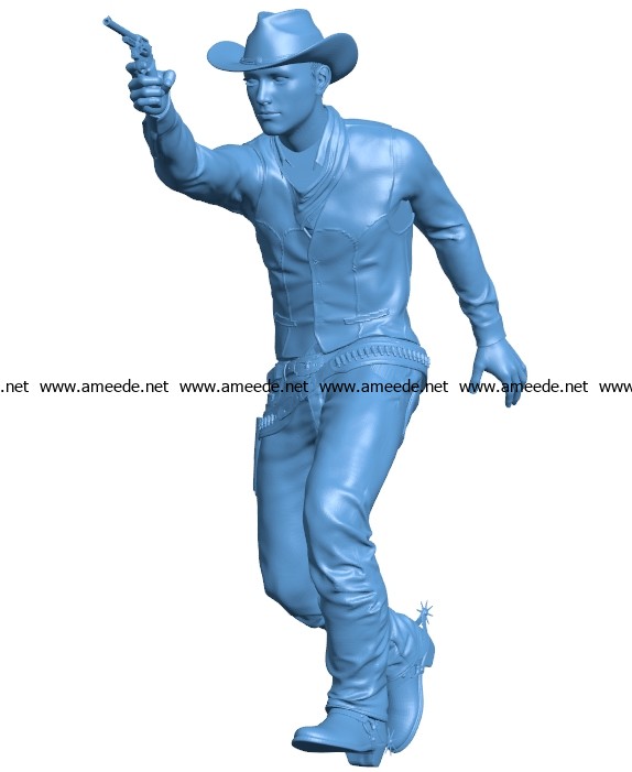 Cow boy B003534 file stl free download 3D Model for CNC and 3d printer