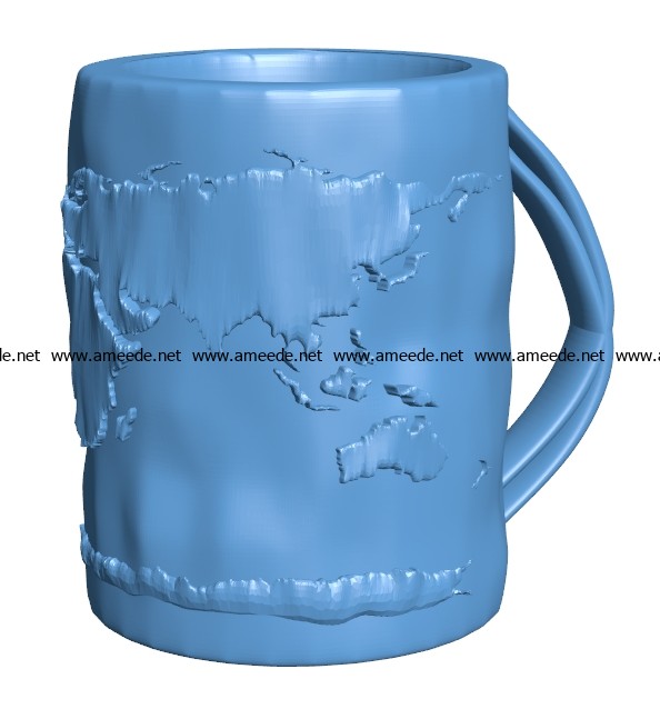 Cup Map mug B002967 file stl free download 3D Model for CNC and 3d printer
