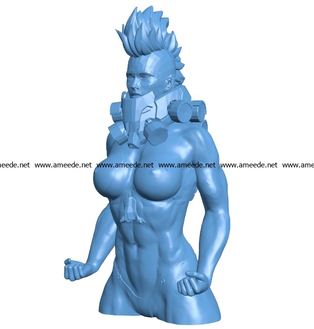Cyborg muscle girl B003195 file stl free download 3D Model for CNC and 3d printer