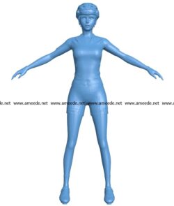 Cyclist girl B003628 file stl free download 3D Model for CNC and 3d printer