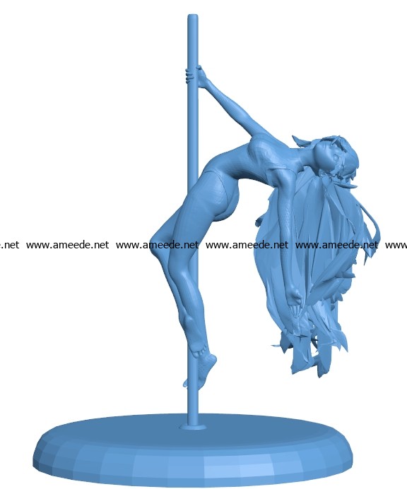 Dancing girl B002958 file stl free download 3D Model for CNC and 3d printer