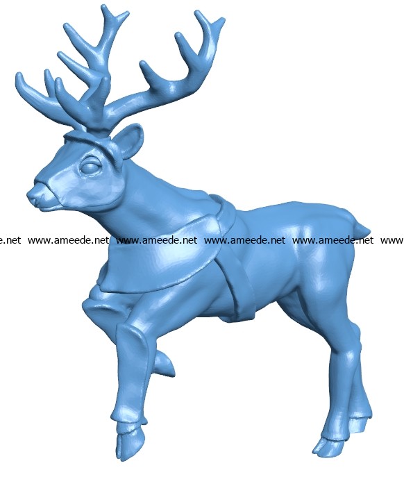 Deer armored B003636 file stl free download 3D Model for CNC and 3d printer