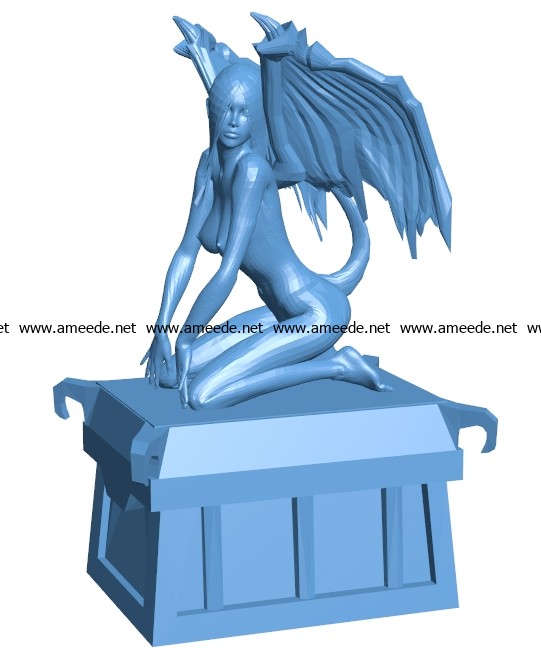Demon Girl B003596 file stl free download 3D Model for CNC and 3d printer