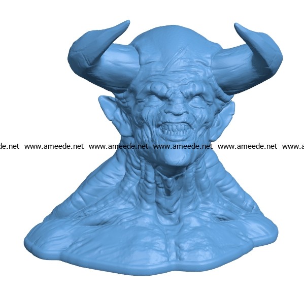 Devil head B002987 file stl free download 3D Model for CNC and 3d printer