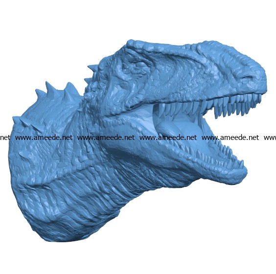 Dinosaur head B002985 file stl free download 3D Model for CNC and 3d printer