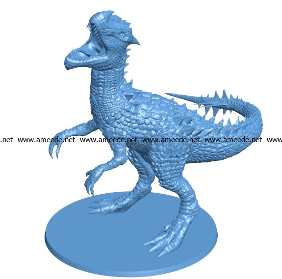 Dinosaur raptor statue 003732 file stl free download 3D Model for CNC and 3d printer