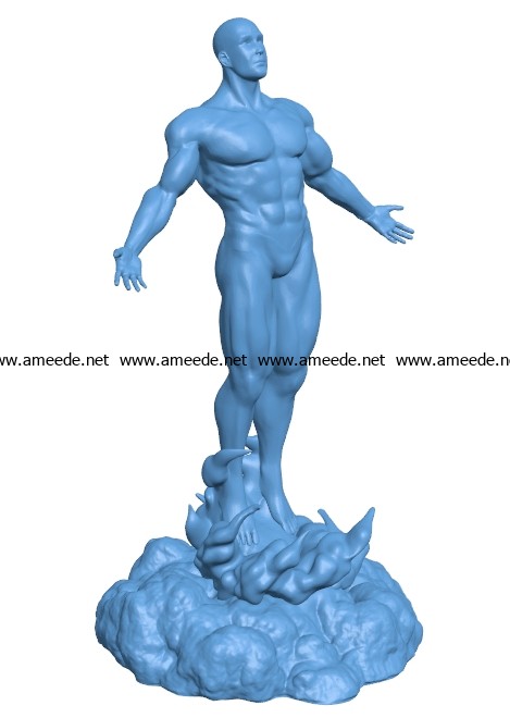 Dr Manhattan Men B003104 file stl free download 3D Model for CNC and 3d printer