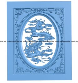 Dragon A002848 wood carving file stl for Artcam and Aspire jdpaint free vector art 3d model download for CNC
