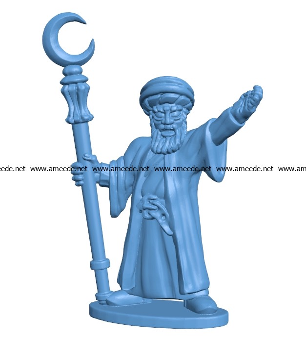 Dwarf Mage B003692 file stl free download 3D Model for CNC and 3d printer