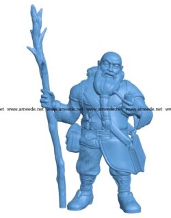 Dwarf Mage Men B003103 file stl free download 3D Model for CNC and 3d printer