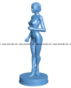 Figure Posing Girl B002886 file stl free download 3D Model for CNC and 3d printer