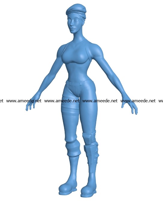 Fortnite woman B002932 file stl free download 3D Model for CNC and 3d printer