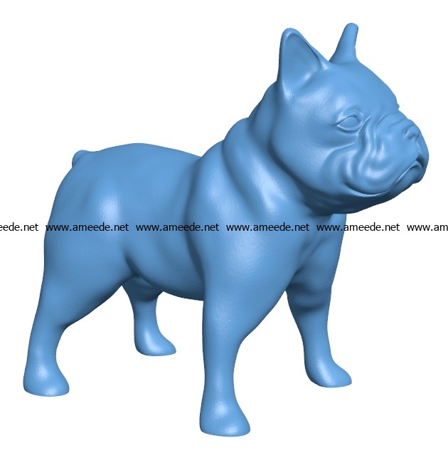 French bull dog B002870 file stl free download 3D Model for CNC and 3d printer