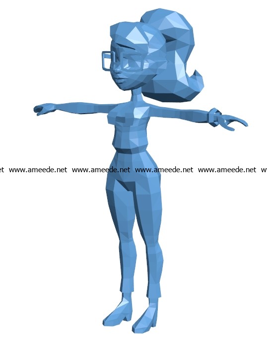 Funny girl B003093 file stl free download 3D Model for CNC and 3d printer