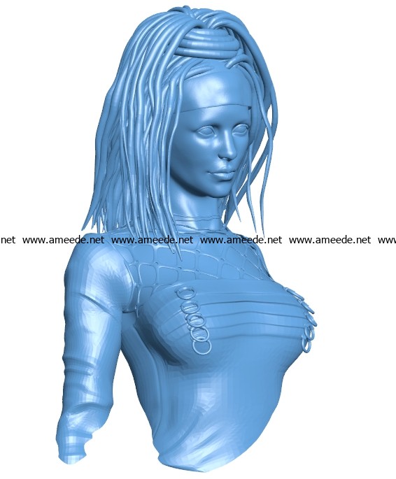 Gabi Dreadlock women B003222 file stl free download 3D Model for CNC and 3d printer
