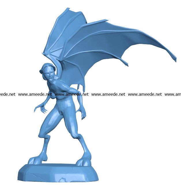 Gargoyle Female B003092 file stl free download 3D Model for CNC and 3d printer