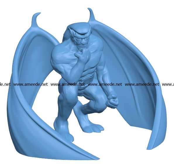 Gargoyle figurine B003039 file stl free download 3D Model for CNC and 3d printer