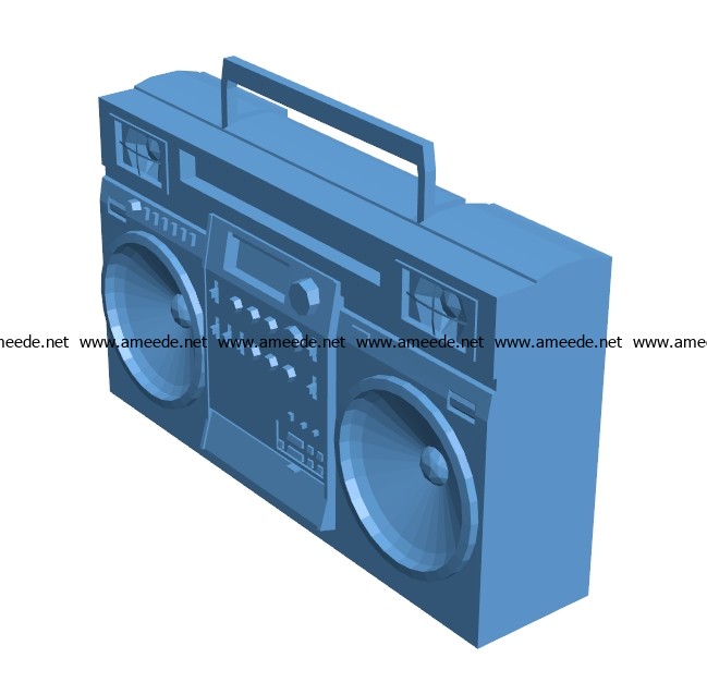 Ghettoblaster Radio B003416 file stl free download 3D Model for CNC and 3d printer