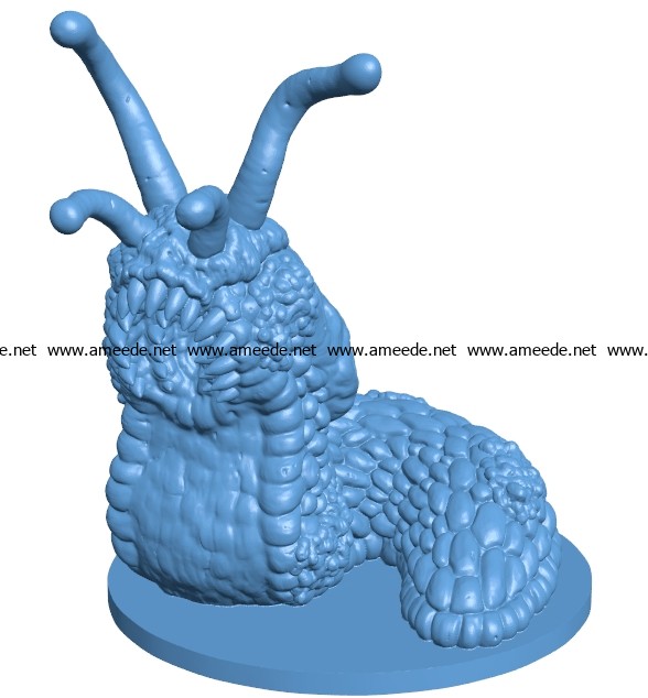 Giant Slug B003499 file stl free download 3D Model for CNC and 3d printer