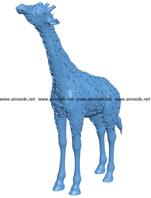 Giraffe heart shape B003219 file stl free download 3D Model for CNC and 3d printer