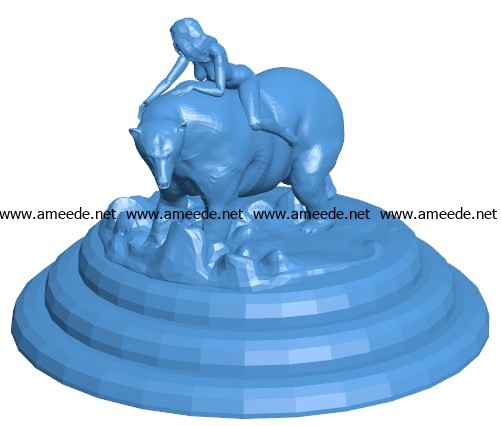 Girl On A Bear B003770 file stl free download 3D Model for CNC and 3d printer