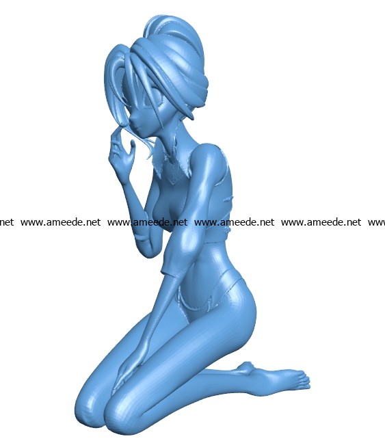 Girl in jacket B003239 file stl free download 3D Model for CNC and 3d printer