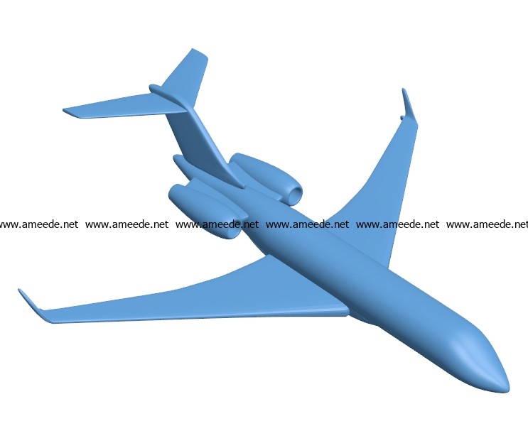 Global aircraft 6000 B003233 file stl free download 3D Model for CNC and 3d printer
