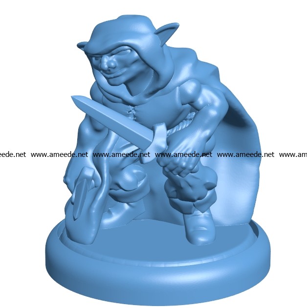 Goblin Rogue B003349 file stl free download 3D Model for CNC and 3d printer