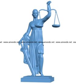 Goddess of justice B003303 file stl free download 3D Model for CNC and 3d printer