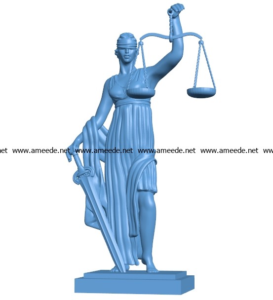 Goddess of justice B003303 file stl free download 3D Model for CNC and 3d printer