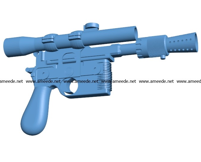 Gun DL-44 B003454 file stl free download 3D Model for CNC and 3d printer