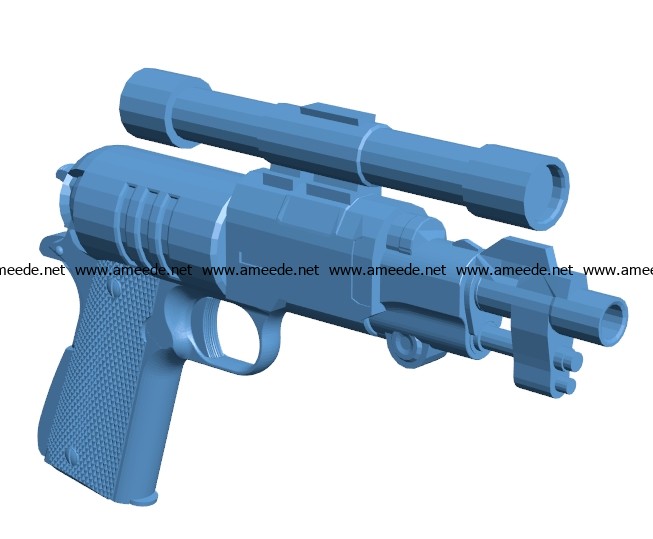 Gun M1911 Blaster B003273 file stl free download 3D Model for CNC and 3d printer