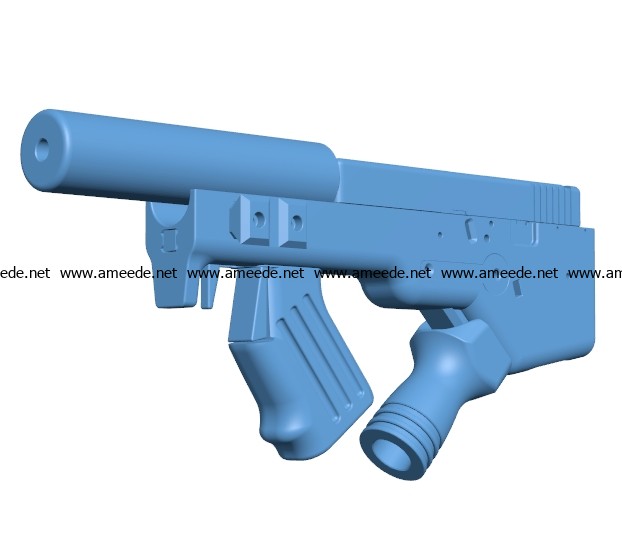 Gun combined B003311 file stl free download 3D Model for CNC and 3d printer