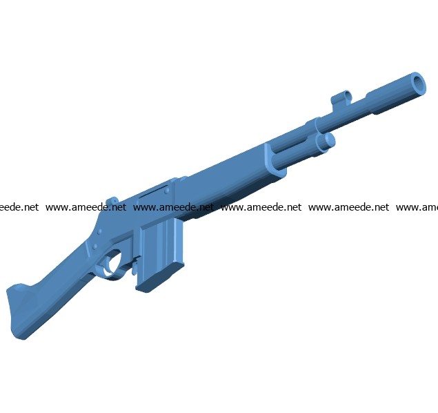 Gun fantasy rifle B003714 file stl free download 3D Model for CNC and 3d printer