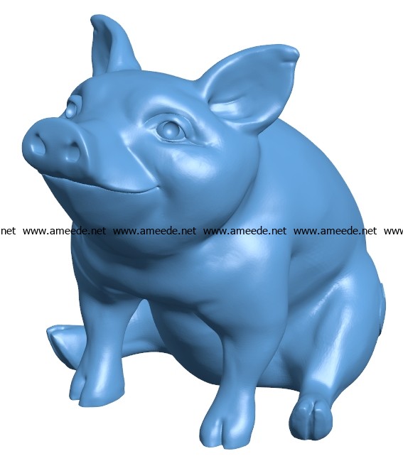 Happy piggy B003689 file stl free download 3D Model for CNC and 3d printer