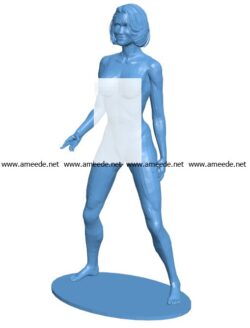 Happy woman B003533 file stl free download 3D Model for CNC and 3d printer