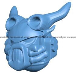 Head Rock helmet B003650 file stl free download 3D Model for CNC and 3d printer