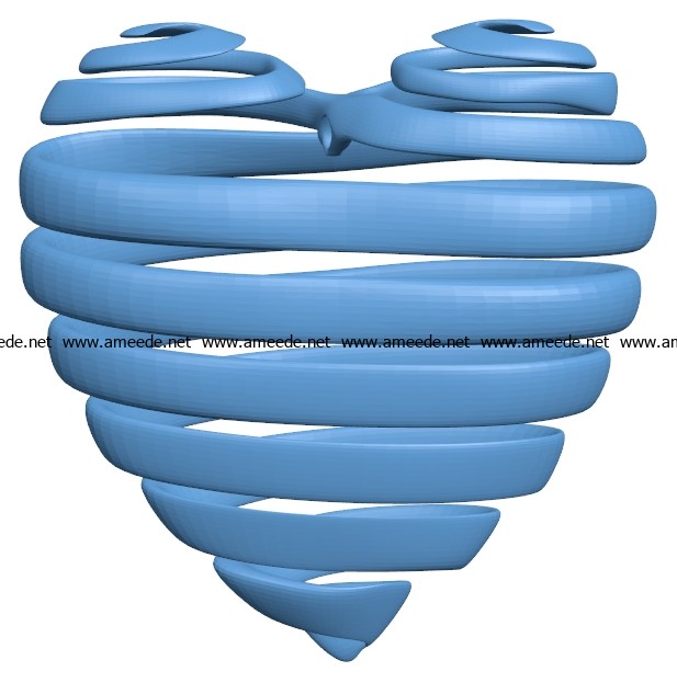 Heart pendant B002884 file stl free download 3D Model for CNC and 3d printer