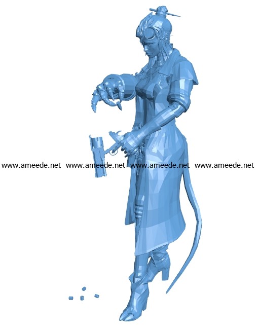Hello girl B003419 file stl free download 3D Model for CNC and 3d printer