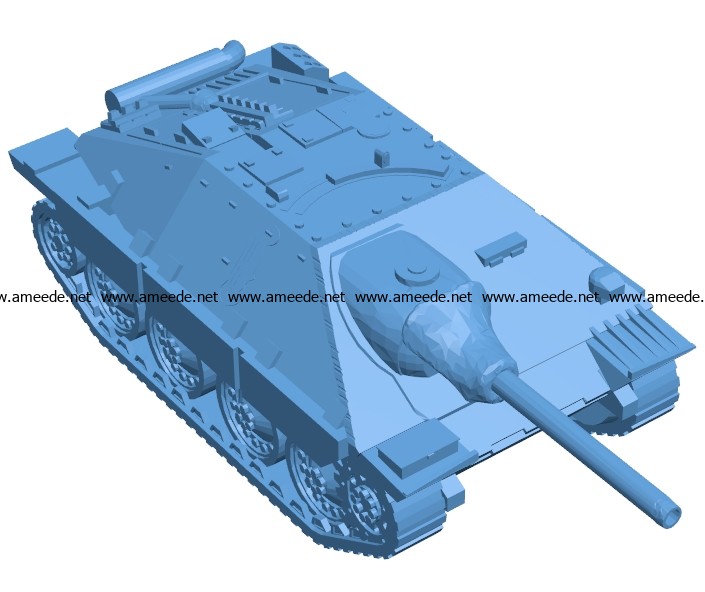 Hetzer Tank B003671 file stl free download 3D Model for CNC and 3d printer