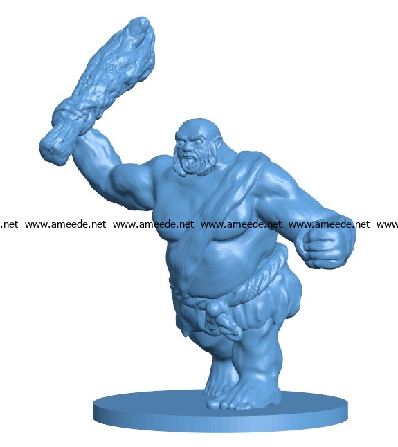 Hill Giant men B003649 file stl free download 3D Model for CNC and 3d printer