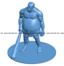 Hill Giant men B003701 file stl free download 3D Model for CNC and 3d printer