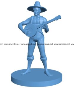 Hillbilly Human Male Bard B003632 file stl free download 3D Model for CNC and 3d printer