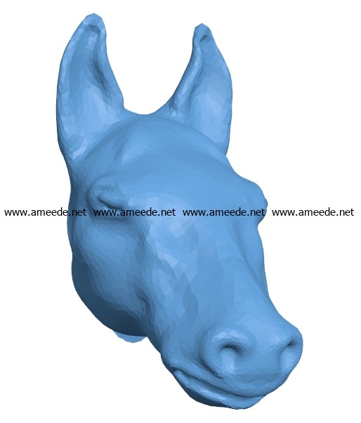 Horse Head B002911 file stl free download 3D Model for CNC and 3d printer