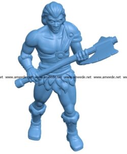 Human barbarian B003395 file stl free download 3D Model for CNC and 3d printer