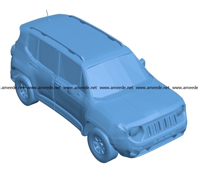 Jeep renegade car B003705 file stl free download 3D Model for CNC and 3d printer