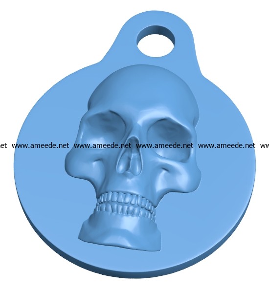 Keychain Skull B003364 file stl free download 3D Model for CNC and 3d printer