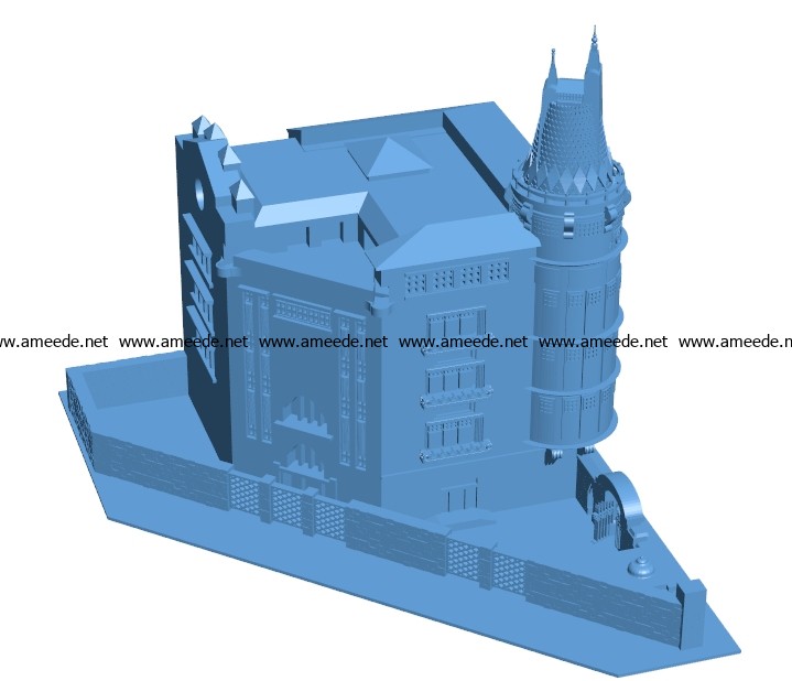 La Punxa Girona House B003116 file stl free download 3D Model for CNC and 3d printer