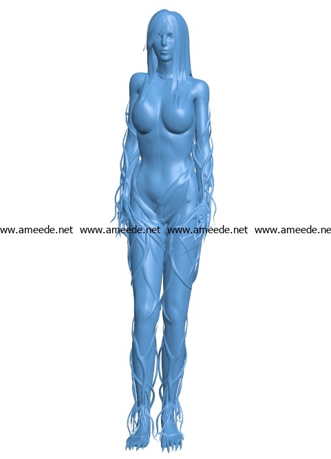 Lady of the forest girl B002865 file stl free download 3D Model for CNC and 3d printer