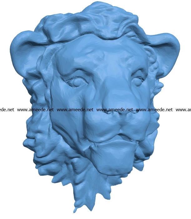 Lion Head B002913 file stl free download 3D Model for CNC and 3d printer